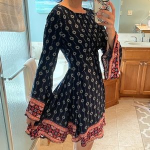 Navy Alter’d State Dress - Bell Sleeves